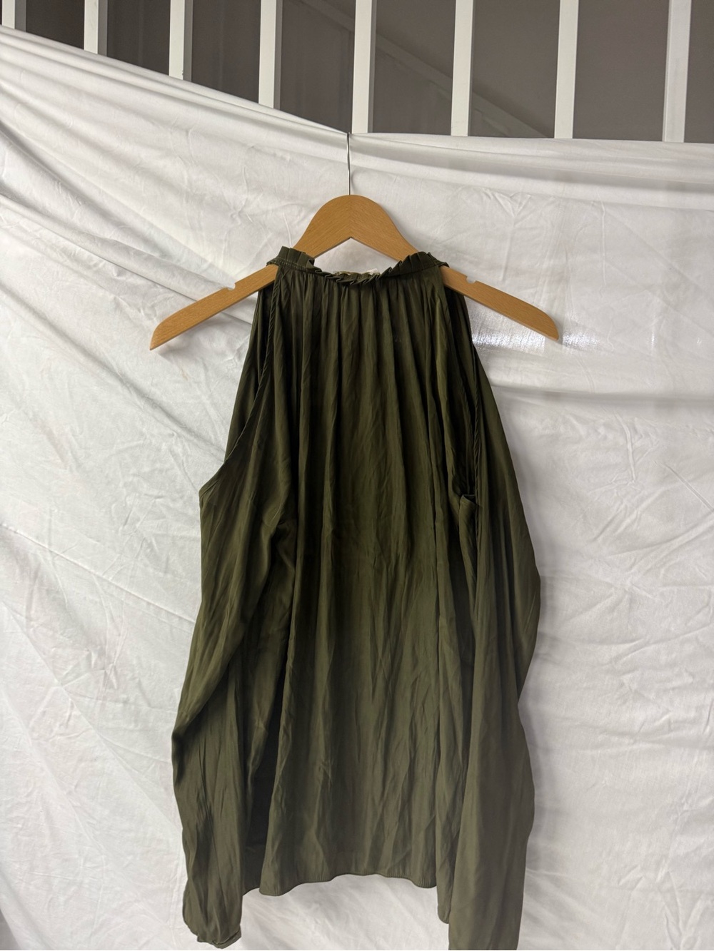 Ramy Brook Olive Green cold shoulder Women's Top size small